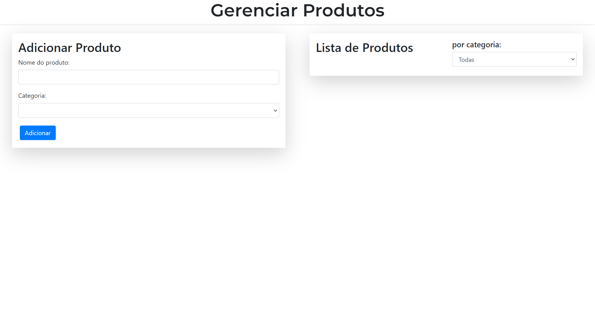 products crud fullstack